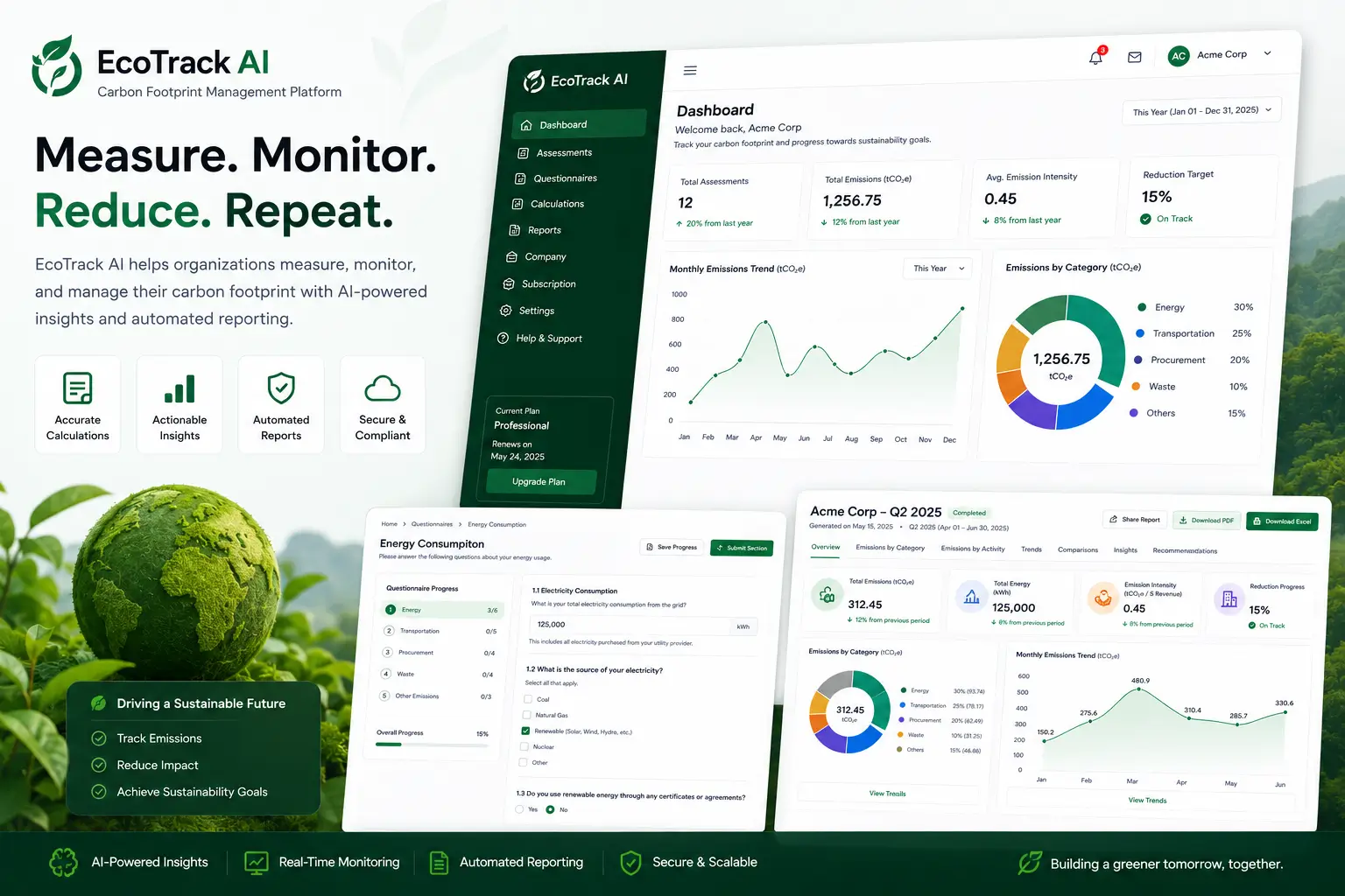 EcoTrack AI product photography