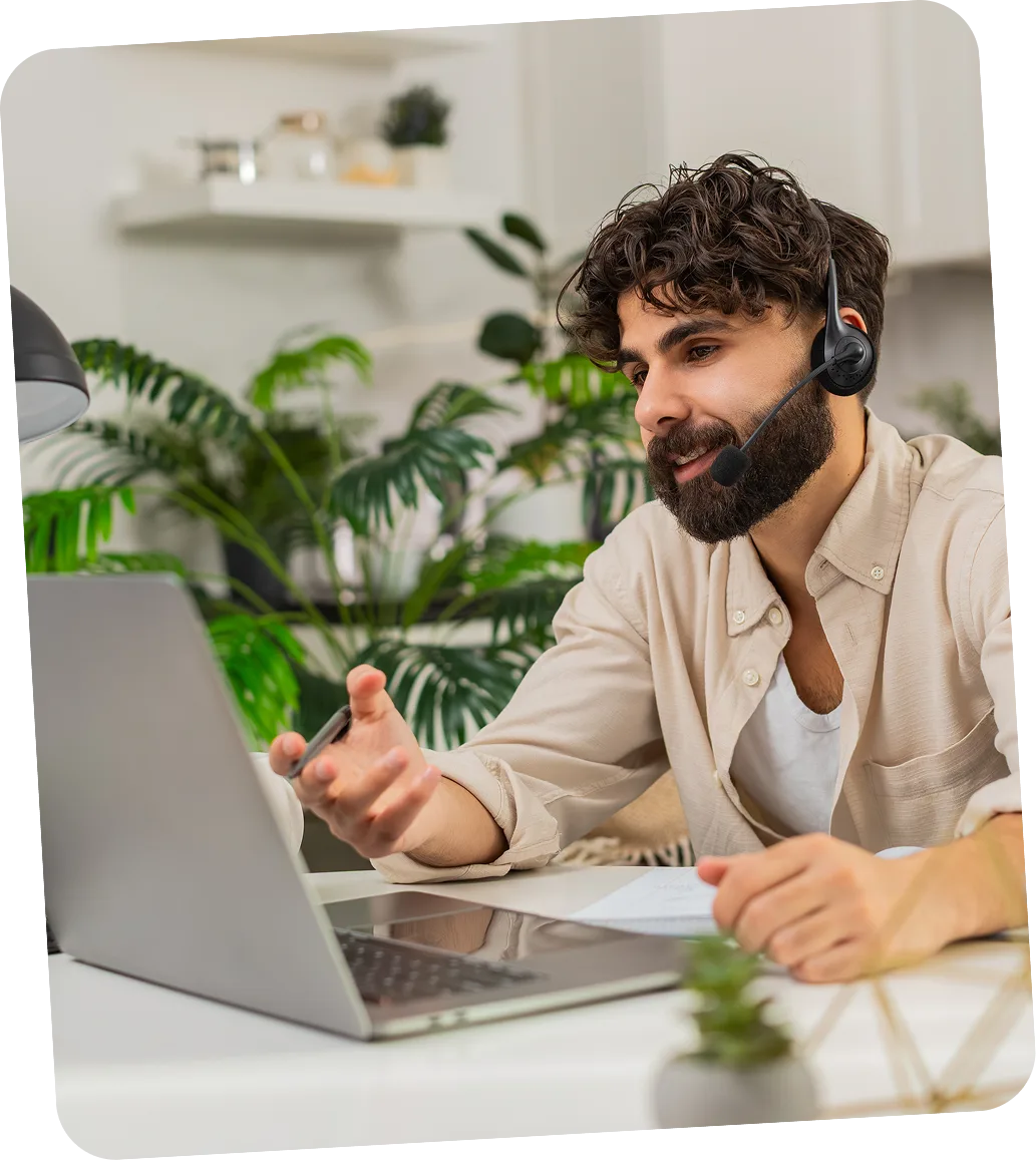 Remote tech professional at work